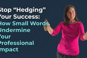 Discover how common hedging phrases like “just”, “a bit”, and “maybe” can undermine your authority in the workplace. Learn to communicate assertively and boost your professional impact.